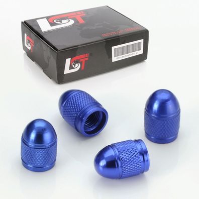 4x Ventilkappe Reifenventil VENTIL KAPPE Patrone BLAU FÜR PKW LKW Motorrad QUAD