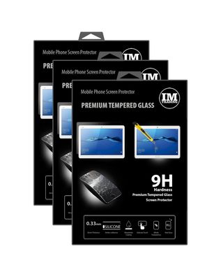 3x Panzer Schutz Glas 9H Tempered Display Schutz Folie Display Glas Protector für