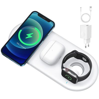 Joyroom 3in1 20W Wireless Charger kompatibel mit Smart Watch Kopfhörer Smartphone