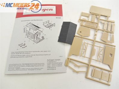 E437 Auhagen H0 99030 Ausschmückung Bausatz Schutzhütte und Bachbrücke