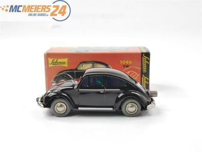 Schuco 1046 Micro Racer Modellauto VW Käfer schwarz / Uhrwerkmotor E615