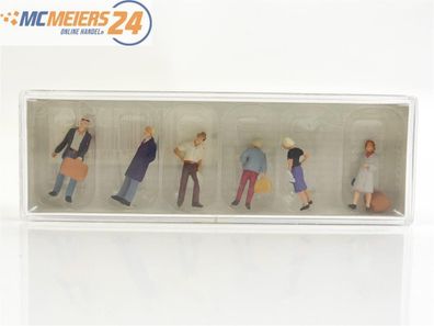 E439 Preiser H0 10504 Figuren-Set 6-tlg. stehende Reisende 1:87