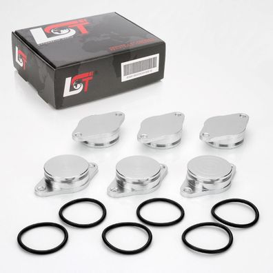 Drallklappen Set 6x 32mm Alu mit O-Ring Ansaugbrücke für BMW X5 X6 3er 5er 6er