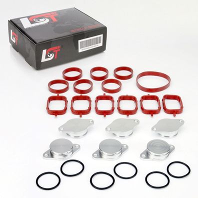 Drallklappen Set 6x 32mm mit O-Ring Dichtung Ansaugbrücke für BMW 3er 5er X3 X5