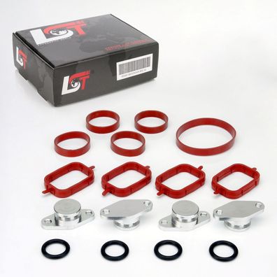 Drallklappen Set 4x 22mm mit O-Ring Dichtung Ansaugbrücke für BMW X3 1er 3er 5er