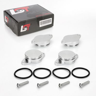 4x Drallklappe Set 32mm Alu mit O-Ring Ansaugbrücke für BMW X3 X5 X6 3er 5er 6er