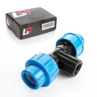 Schlauchverbinder T-Stück Verschraubung für Schlauch Rohr 25 x 1/2 Zoll x 25 mm