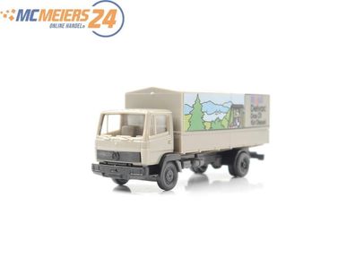 Wiking H0 Modellauto Werbemodell LKW Pritsche MB LP 814 "Mobil Delvac" 1:87 E73