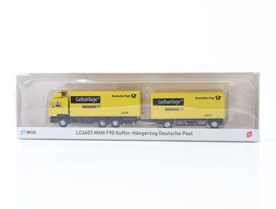 Lemke Minis N LC 4603 Modellauto LKW Koffer-Hängerzug "Deutsche Post" MAN F90