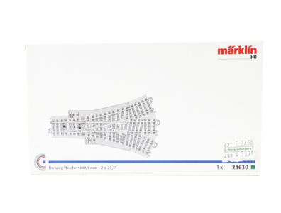 Märklin H0 24630 Gleismaterial C-Gleis Dreiwegweiche DWW 188,3 mm / 2 x 24,3°