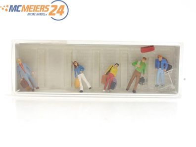 E439 Preiser H0 10115 Figur-Set 5-tlg. gehende Reisende