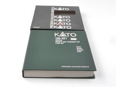 Kato N 106-021 Personenwagenset 4tlg Schlafwagen Packwagen Aussichtswagen Amtrak