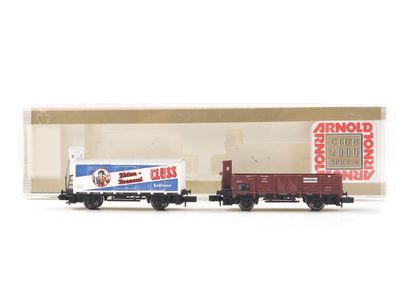 Arnold Club 2000 N 70003 Güterwagen-Set 2-tlg. Hochbord-Bierwagen KWStE