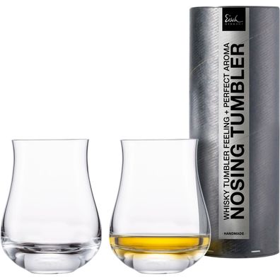 Eisch Whisky Nosing Tumbler Gentleman - 2 Stück in Geschenkröhre 128/8 | Whiskyglas