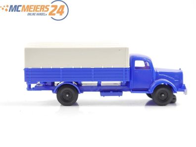 E188 I.M.U. IMU H0 Replika Modellauto LKW Pritschen-LKW MB blau 1:87