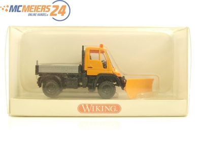 E188 Wiking H0 646 03 35 Modellauto LKW MB Unimog U 400 mit Schneepflug 1:87