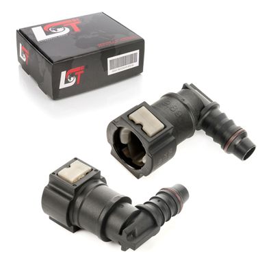 2x Kraftstoffleitung Verbinder Schlauchkupplung Schnellverschluss 9,89 mm Winkel