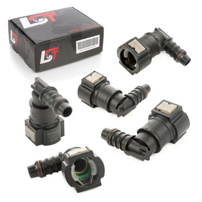 5x Kraftstoffleitung Verbinder Schlauchkupplung Schnellverschluss 9,89 mm Winkel