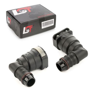 2x Kraftstoffleitung Verbinder Schlauchkupplung Schnellverschluss 15,82mm Winkel