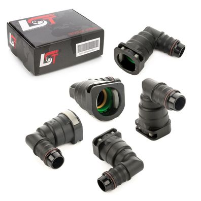 5x Kraftstoffleitung Verbinder Schlauchkupplung Schnellverschluss 15,82mm Winkel