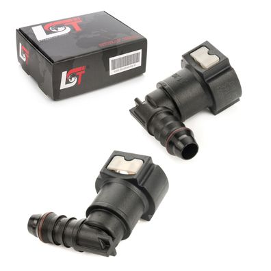 2x Kraftstoffleitung Verbinder Schlauchkupplung Schnellverschluss 11,8 mm Winkel