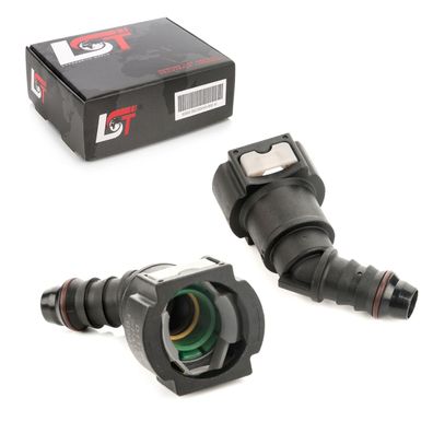 2x Kraftstoffleitung Verbinder Anschluss Schnellkupplung 11,8 - 12 mm 45° Winkel