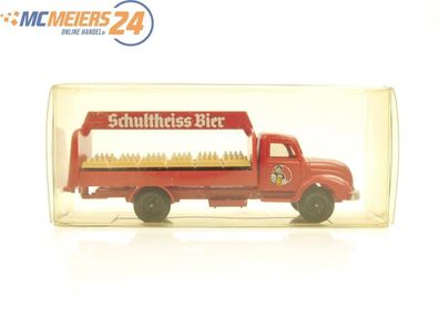 E188 I.M.U. H0 Modellauto Geträndke-LKW Magirus S3500 Sirius "Schultheiss Bier"