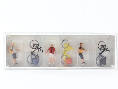 Preiser H0 10643 Figuren-Set 6-tlg. Stehende Radfahrer 1:87