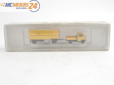 E457 Brekina H0 018019 Modellauto LKW Zugmaschine ENSER mit Paketanhänger 1:87