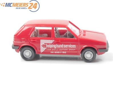 Wiking H0 Modellauto Werbemodell PKW VW Golf II "helping hand services" 1:87 E73