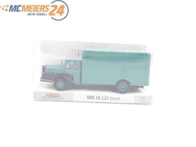 E474 Brekina H0 85505 Modellauto LKW Kofferlastzug Unic ZU 122 1:87