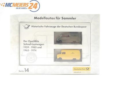 Brekina H0 Serie 14 Modellauto-Set 2-tlg. Opel Blitz Lastwagen DBP 1:87 E582