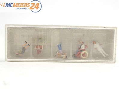 E474 Preiser H0 10465 Figurenset 5-tlg. Reisende mit Zubehör 1:87 * NEU*