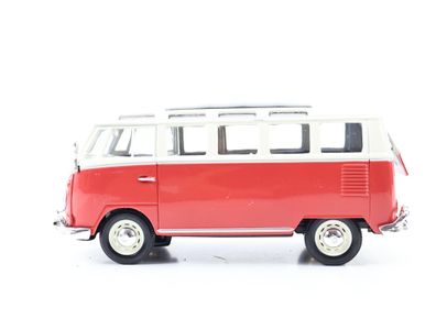 Maisto Modellauto PKW Volkswagen VW T1 Bus Samba rot-creme 1:25