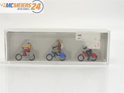 E439 Preiser H0 10125 Figurenset 3-tlg. Mofafahrer 1:87 * NEU*