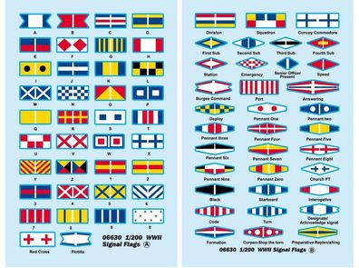 Trumpeter 1:200 6630 WWII Signal Flags