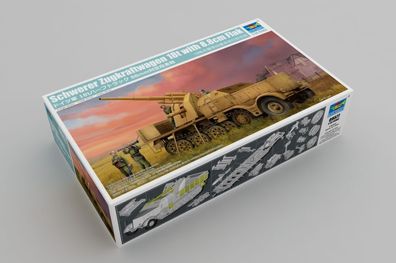 Trumpeter 1:35 9577 Schwerer Zugkraftwagen 18 t with 8.8cm Flak