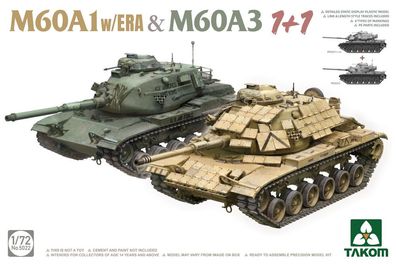 Takom 1:72 TAK5022 M60A1 w/ERA & M60A3 1 + 1