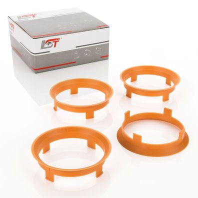 4x Zentrierringe Orange Alufelgen Ø 60,1mm - 58,1mm für MAZDA HONDA LEXUS SUZUKI