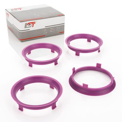 4x Zentrierringe Magenta Alufelgen Ø 70,1 mm - Ø 65,1 mm für MAZDA HONDA SUZUKI