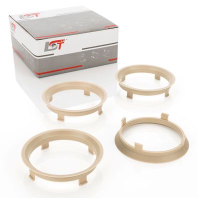 4x Zentrierringe Beige Alufelgen Ø 70,1 mm - Ø 66,1 mm für MAZDA HONDA SUZUKI