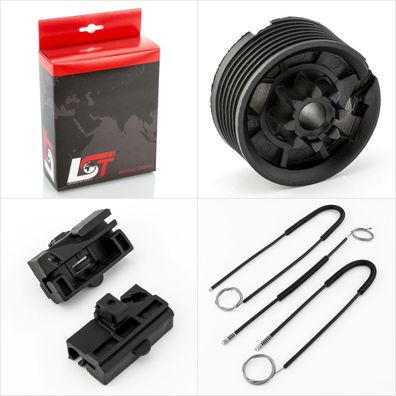 Fensterheber Reparatursatz Seilzug Rolle Gleitstücke Set VL für Mercedes VIANO