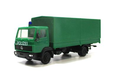 Busch Automodell H0 1/87 LKW MB 814 Pritsche Polizei ohne OVP (037-17)