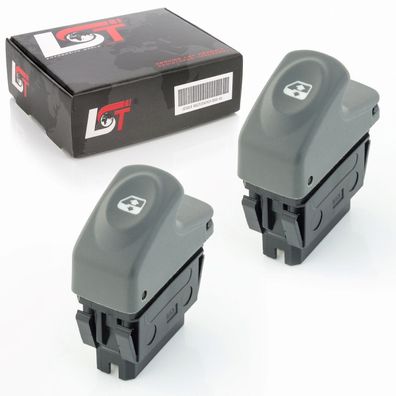 2x Fensterheber Schalter grau für Renault SCENIC I CLIO II KANGOO MEGANE