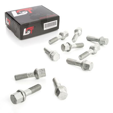 10x Radschraube Kugelbund R12 BOLZEN M12x1,5 / 41mm / S17 FÜR Mercedes Modelle