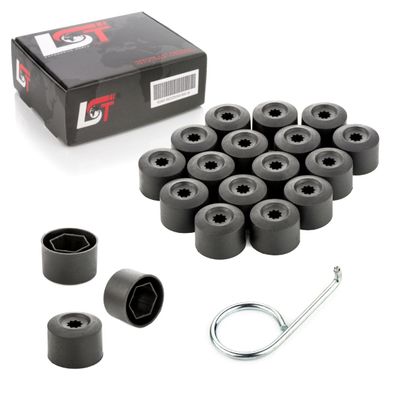 20x Radschrauben Kappen 17mm schwarz für MAZDA HONDA LEXUS SUZUKI Mitsubishi