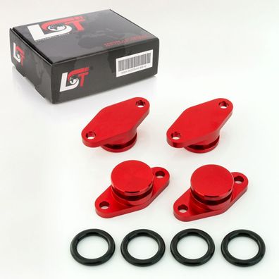 Drallklappen Set 4x 22mm rot mit O-Ring Ansaugbrücken für BMW X5 X6 3er 5er 7er