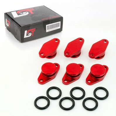 Drallklappen Set 6x 22mm rot mit O-Ring Ansaugbrücken für BMW X5 X6 3er 5er 7er