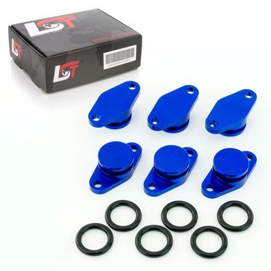 Drallklappen Set 6x 22mm blau mit O-Ring Ansaugbrücken für BMW X5 X6 3er 5er 7er