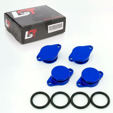 Drallklappen Set 4x 32mm blau mit O-Ring Ansaugbrücken für BMW X3 X5 X6 5er 7er